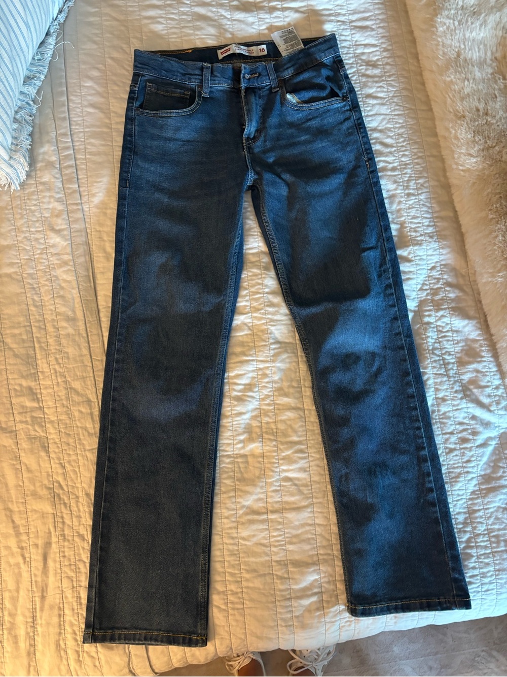 Teen Dark Blue Straight-Leg Levi Jeans